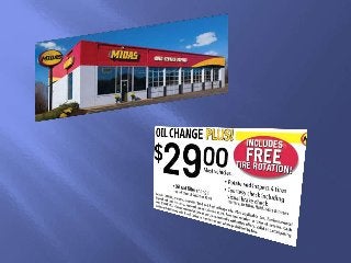 Midas oil change coupon