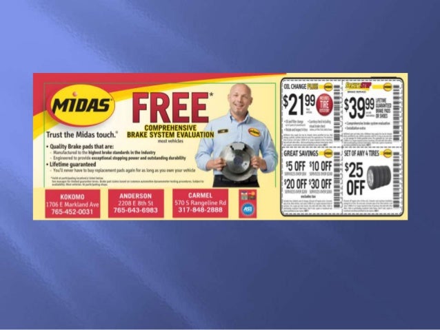 Midas Printable Coupon