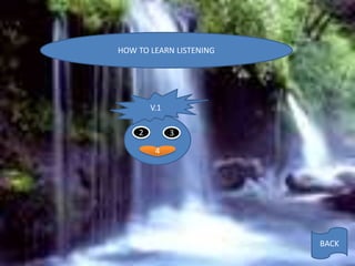 2 3
4
V.1
HOW TO LEARN LISTENING
BACK
 