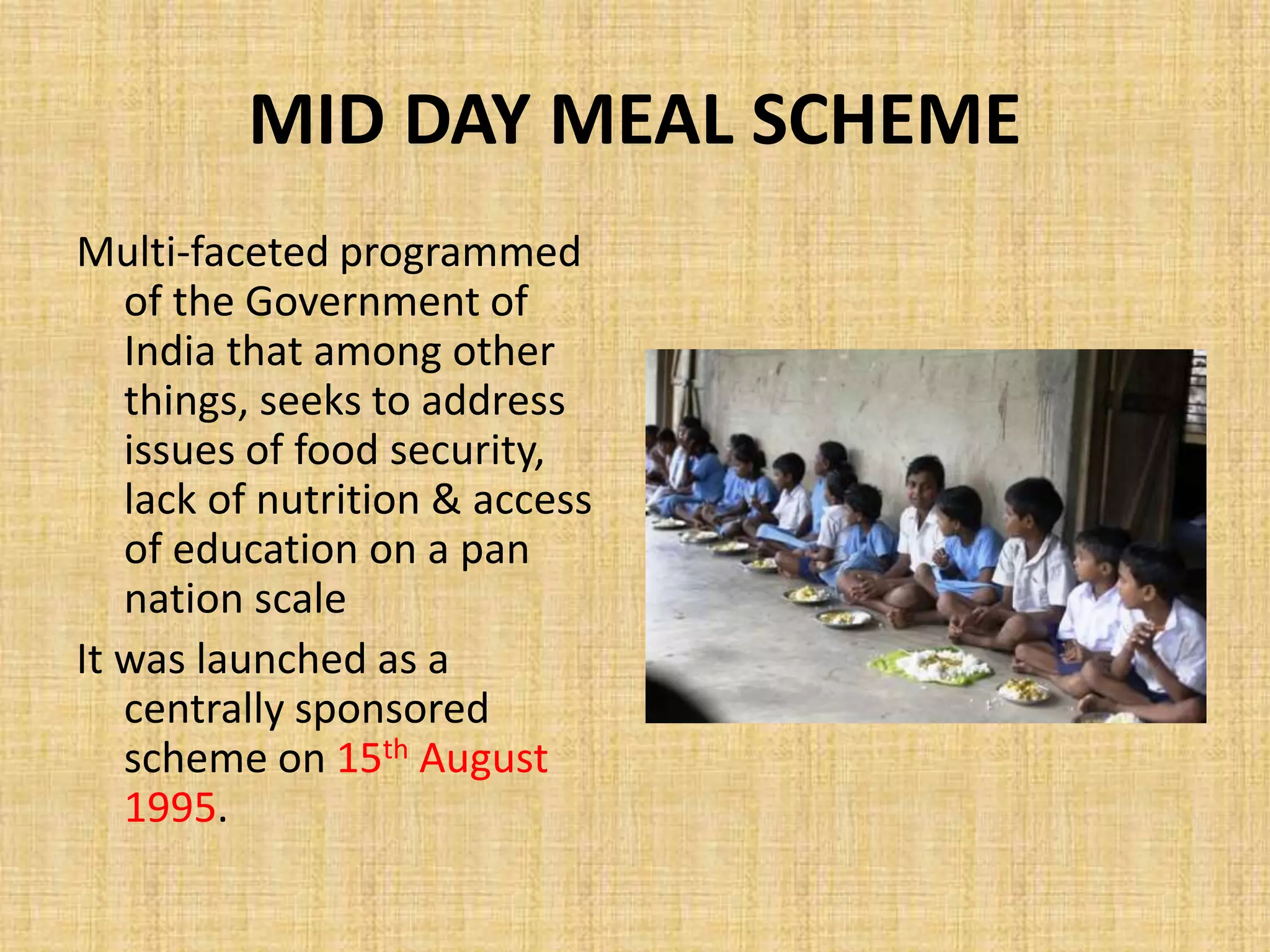 MID DAY MEAL SCHEME PPT