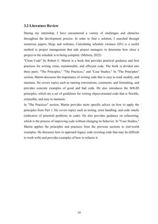 internship project report