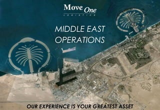 OUR EXPERIENCE IS YOUR GREATEST ASSET
MIDDLE EAST
OPERATIONS
 