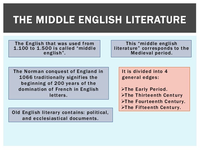 essay on middle english literature