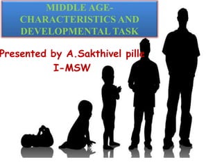 MIDDLE AGE-
CHARACTERISTICS AND
DEVELOPMENTAL TASK
Presented by A.Sakthivel pille
I-MSW
 