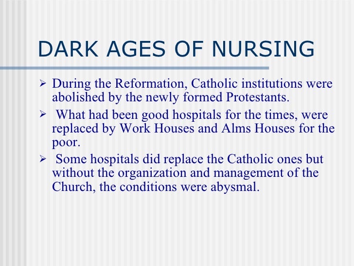 Dark ages of nursing image