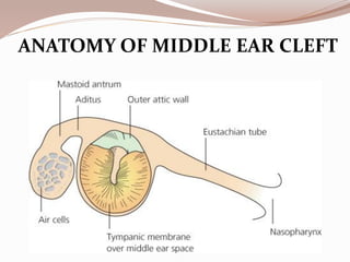 ANATOMY OF MIDDLE EAR CLEFT
 