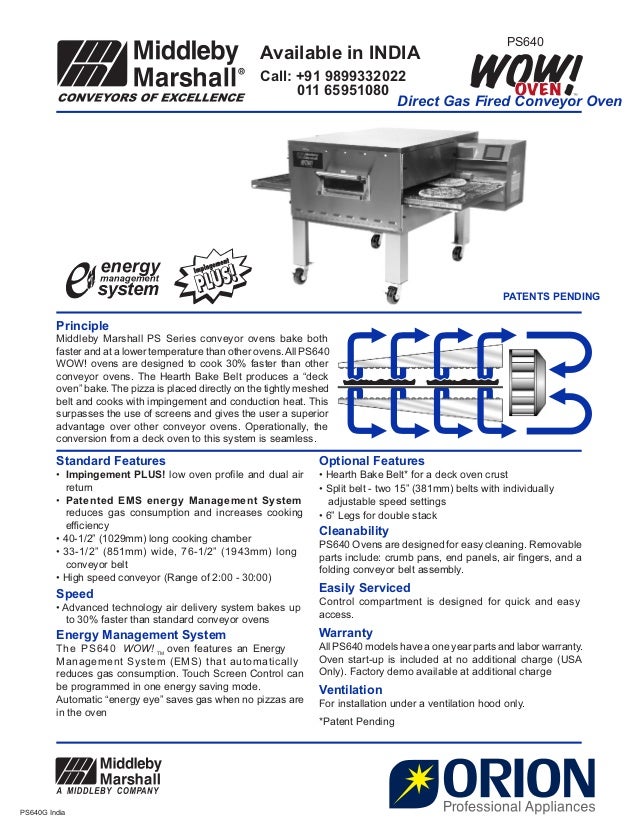 Middleby marshall Pizza Oven india 9899332022