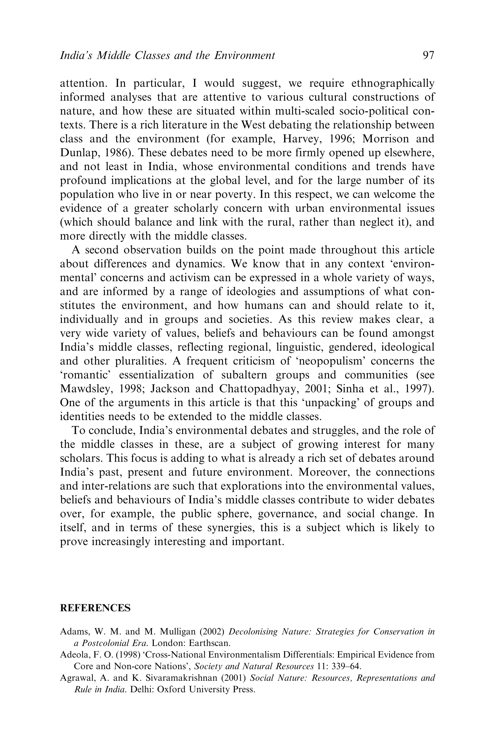 Middle classes and the environment | PDF