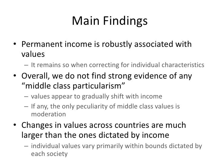 IPC IG Seminar SAE "Middle class values"