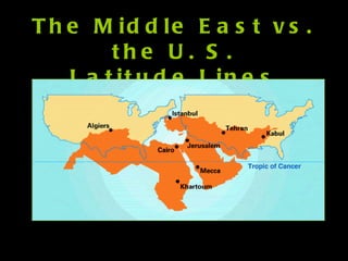 The Middle East vs. the U. S. Latitude Lines 