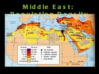 Middle East:  Population Density 