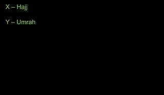 X – Hajj
Y – Umrah
 