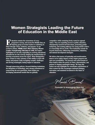 Most Visionary Women Leaders Transforming Education 2026 | PDF
