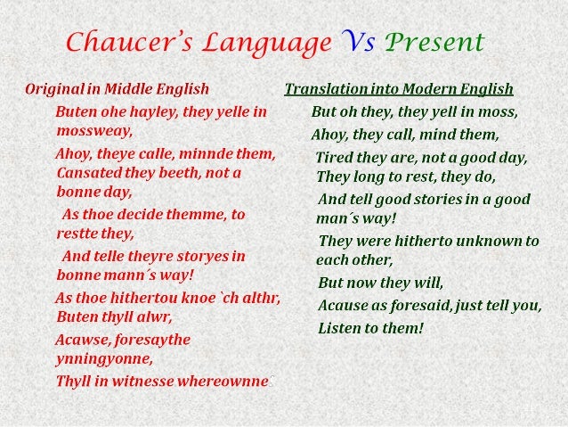 How Does Language Change In Middle English