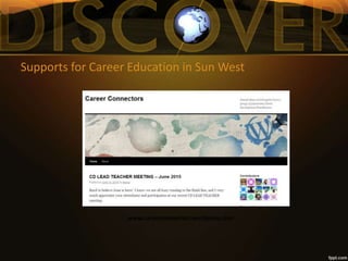 Supports for Career Education in Sun West
www.careerconnectors.wordpress.com
 