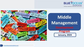 www.blueoceanacademy.com
Middle
Management
Development
Program
January, 2024
 