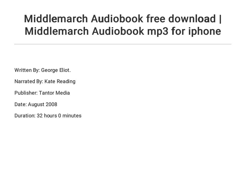 Middlemarch download the new for ios