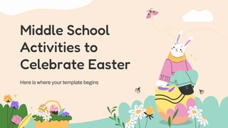 Middle School
Activities to
Celebrate Easter
Here is where your template begins
 