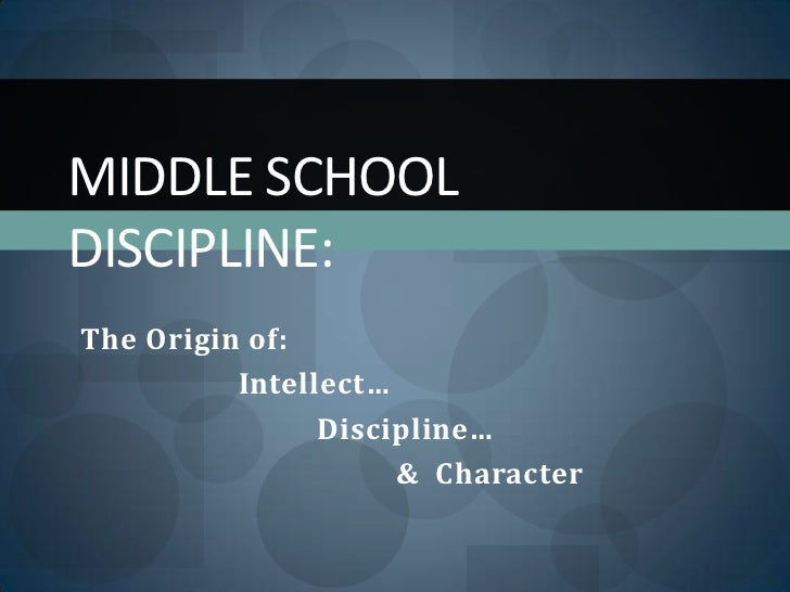 Middle School Discipline