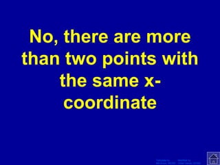 Template by Modified by
Bill Arcuri, WCSD Chad Vance, CCISD
No, there are more
than two points with
the same x-
coordinate
 