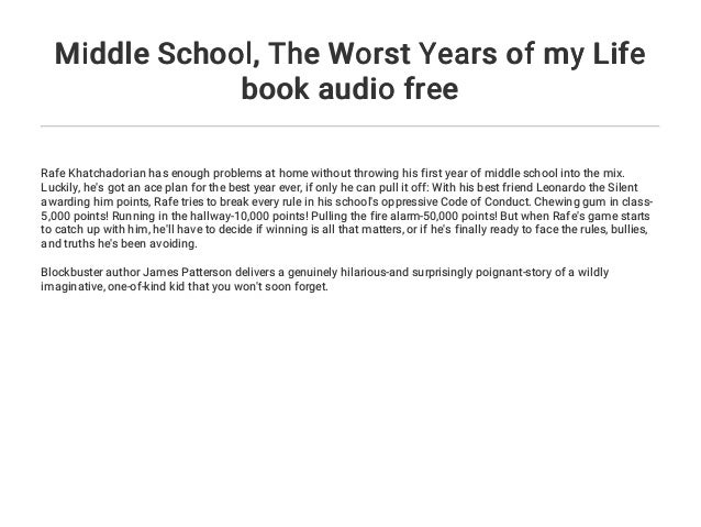 Middle School The Worst Years Of My Life Book Audio Free Middle School The Worst Years Of My Life Book Audio Free