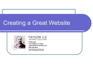 Creating a Great Website 
