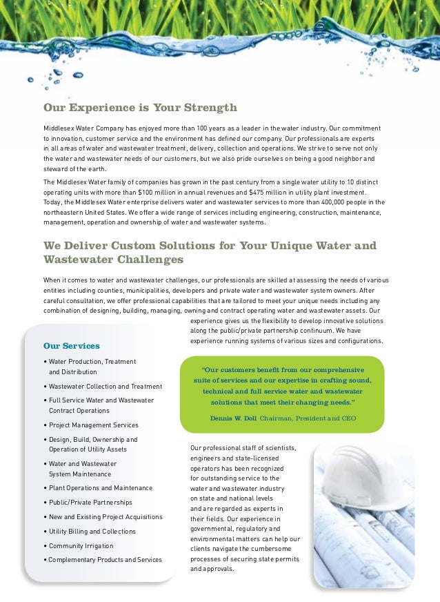 Middlesex Water Company Capabilities
