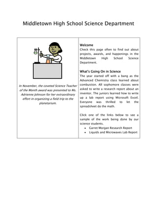 Middletown High School Science Department<br />,[object Object]