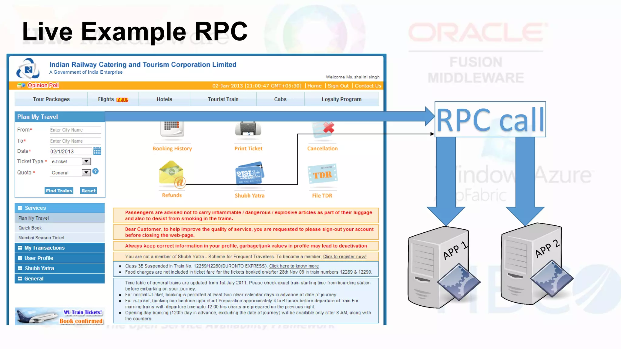 RPC call
Live Example RPC
 