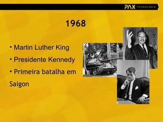 1968 Martin Luther King Presidente Kennedy Primeira batalha em Saigon 