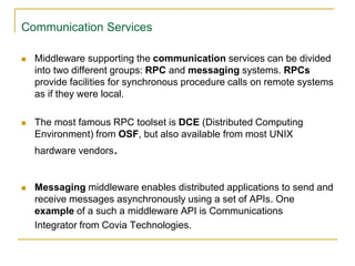 Middleware Technologies ppt | PPTX | Information Services Industry ...