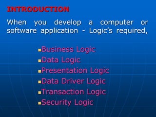 N - Tier Applications, Enterprise Java Beans, Component technologies | PPT