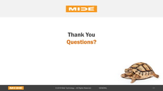 Thank You
Questions?
31© 2016 Midé Technology – All Rights Reserved GENERAL
 