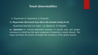 Muscle Hypertonicity Example Muscle Insufficiency Tone Power Endurance Fit ,Rigidity | PPTX