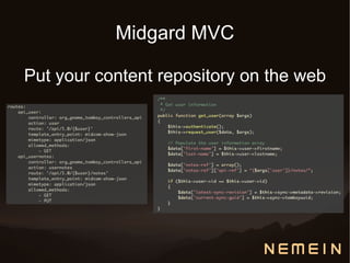 Midgard MVC

Put your content repository on the web
 