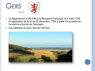 AveyronRodezLe département de l’Aveyron a été créé en 1790 sur la majeure partie du territoire de l'ancienne province du Rouergue.