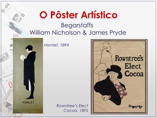 O Pôster Artístico Begarstaffs  William Nicholson & James Pryde Hamlet , 1894 Rowntree’s Elect Cocoa , 1895 