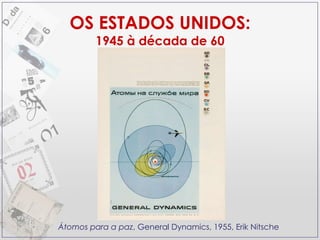 OS ESTADOS UNIDOS: 1945 à década de 60 Átomos para a paz , General Dynamics, 1955, Erik Nitsche 