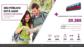 ESPORTE FANTÁSTICO
COMUNICAMOS A SUA MARCA PARA:
10.059
4.738
 