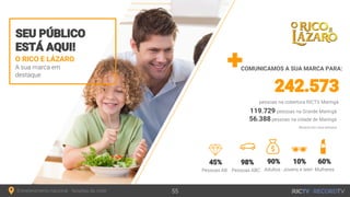 O RICO E LÁZARO
COMUNICAMOS A SUA MARCA PARA:
119.729
56.388
 