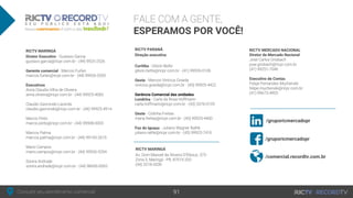 ESPERAMOS POR VOCÊ!
RICTV MARINGÁ
Diretor Executivo
Gerente comercial
Executivos
RICTV MERCADO NACIONAL
Diretor de Mercado Nacional
Executivo de Contas
RICTV PARANÁ
Direção executiva
Curitiba
Oeste
Gerência Comercial das unidades
Londrina
Oeste
Foz do Iguaçu
/gruporicmercadopr
/gruporicmercadopr
RICTV MARINGÁ
/comercial.recordtv.com.br
 