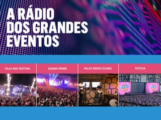 VILLA MIX FESTIVAL SAMBA PRIME FESTEJAPALCO RÁDIO GLOBO
 