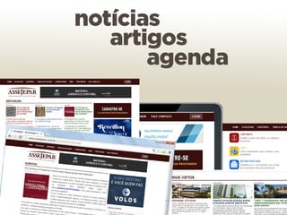 PÚBLICO X ACESSO
COMPARATIVO DE ADVOGADOS ATUANTES
COM DADOS DO ASSEJEPAR.COM.BR
24.635
Média de 4 acessos/dia por Advogado.
Momento oportuno para campanhas
segmentadas e oferta de itens de interesse.
Classes sociais A e B.
Excelente retorno sobre investimento
para o anunciante.
18.719
total
42%58%
43.354
 