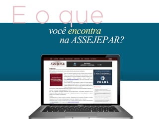 25 ANOS OU MENOS
FONTE: OAB.COM.BR – ORDEM DOS ADVOGADOS DO BRASIL – ABRIL/2014
PERFIL SÓCIO-ECONÔMICO
DOS ADVOGADOS ATIVOS NO PARANÁ POR IDADE E GÊNERO
41 A 59 ANOS 60 ANOS OU MAIS
1.548
4.725
11.477
8.129
2.003
1.055
11.583
5.260
26 A 40 ANOS
57%
39% 18%
50%43%
61% 82%
50%
 