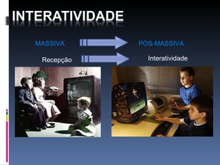 MASSIVA  PÓS-MASSIVA Recepção Interatividade 