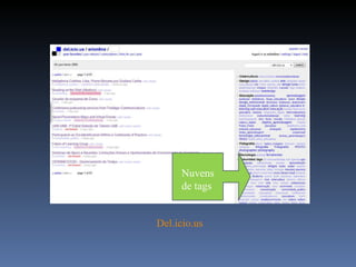 Nuvens de tags Del.icio.us 
