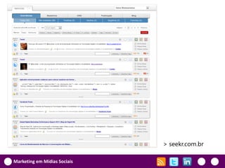 > seekr.com.br

Marketing em Mídias Sociais
 