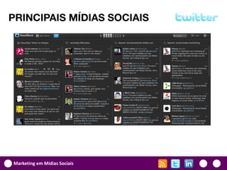 PRINCIPAIS MÍDIAS SOCIAIS




Marketing em Mídias Sociais
 