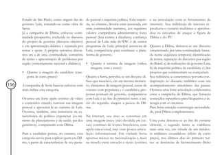 Estado de São Paulo, como origem das do      do pessoal e trajetória política. Esta trajetó-   e na articulação com as ferramentas de
      governo Lula, tomando-as como obra de        ria, no entanto, deveria estar associada, em      internet). Sua militância de internet re-
      Serra.                                       uma continuidade narrativa, aos seguintes         produziu o cenário midiático e aprofun-
      Já a campanha de Dilma, enfocou: conti-      valores: competência administrativa; força        dou os sintomas de ataque a figura de
      nuidade prospectiva, traduzida no discurso   pessoal (luta contra a ditadura); confiança       Dilma e do PT.
      do projeto de governo (discurso objetivo)    pessoal de Lula; mãe do PAC e de outros
      e em apresentação didática e separada por    programas de Lula; principal assessora de         Quanto a Dilma, denotou-se um discurso
      temas e spots. A própria narrativa discur-   Lula, competência para continuar a plata-         caracterizado por uma continuidade basea-
      siva era a de uma continuidade, somatória    forma de governo.                                 da numa seqüência temporal, identificação
      de temas e apresentação de problemas por                                                       de temas, separação de discursos por região
      região (extremamente racional e didático).   • Quanto à retórica da imagem (vídeo,             do Brasil: a) de realizações do governo Lula;
                                                     imagem, som e texto):                           b) da trajetória política da candidata; c) dos
      • Quanto à imagem do candidato (cate-                                                          projetos que continuariam ou avançariam.
          goria de curto prazo):                    Quanto a Serra, percebia-se um discurso di-      Sua militância se caracterizou por uma con-
                                                    fuso que mesclava, em um mesmo momen-            traposição ao discurso midiático com um
156   A campanha de Serra buscou enfocou com to, elementos da imagem pessoal, cenas de               acompanhamento simultâneo das pautas.
      mais ênfase esta categoria.                   contato com populares e o candidato, pro-        Ocorreu uma forte articulação colaborativa
                                                    postas pontuais de governo, comparativos         entre a campanha de Dilma, que fornecia
      Ocorreu um forte apelo retórico de vídeo com Lula e ao fim do primeiro turno e iní-            conteúdos específicos para blogueiros e in-
      e conteúdos visando suavizar sua imagem cio do segundo, ataques a pessoa de Dil-               teragia com os mesmos.
      pessoal e aproximá-la ao carisma de Lula. ma.                                                  Para Serra emoção constrangia racionalida-
      Ocorreu, também, uma insistência na ca-                                                        de, para Dilma complementava.
      racterística de político experiente (ex-mi- Na internet, seu sítio se constituía em
      nistro do planejamento e da saúde, pai dos uma imagem única (não dividida em cai-              Uma coisa denotou-se ao fim do certame
      genéricos), comparando com Dilma.             xas) contínuo de ícones brasileiros, com         eleitoral, o segundo turno se viabilizou
                                                    apelo emocional, mas com pouca articu-           mais uma vez, em virtude de um inciden-
      Para a candidata petista, no entanto, essa lação informacional. Em verdade Serra               te midiático escandaloso (efeito de curto
      categoria serviu para explicar quem era Dil- apostou menos na racionalização e mais            prazo), nos últimos dias do primeiro tur-
      ma, a partir de características de seu passa- na mescla entre emoção e razão (estética         no: as denúncias de favorecimento ilícito
 