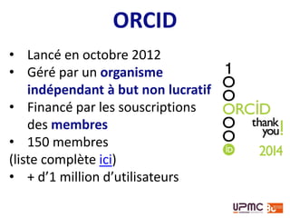 Pb ResearcherID :
Conditions d’utilisation
End User License Agreement (EULA):
Source : Murray P. Passing on ResearcherID. Disruptive Library
Technology Jester. 2 mai 2008.
Disponible sur : < http://dltj.org/article/passing-on-researcherid/ >
(consulté le 17 décembre 2014)
 
